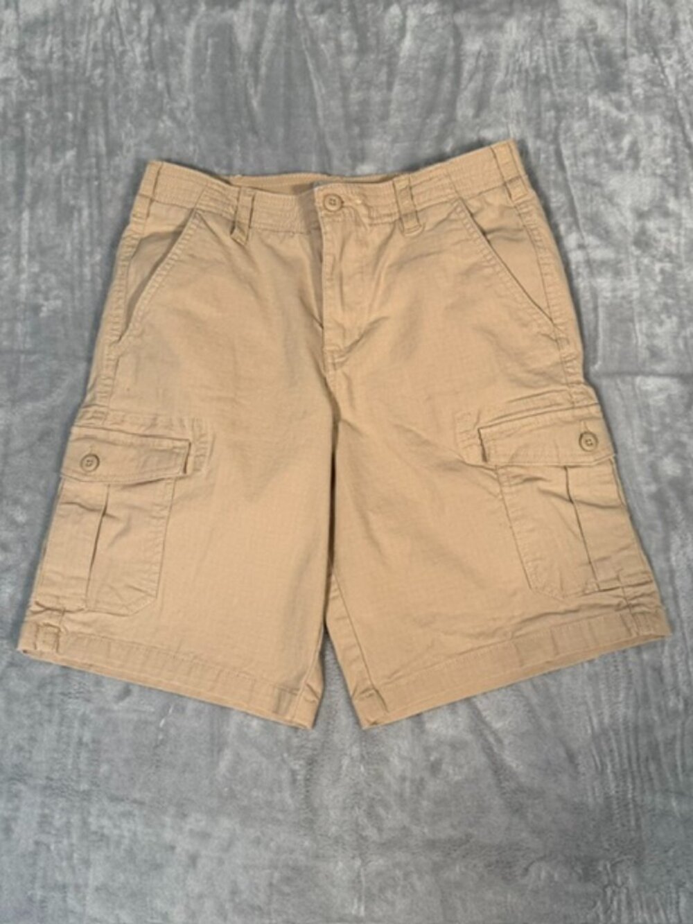 NWOT Ocean + Coast Boys Khaki Cargo Shorts Stretch Comfort Waist Sz 14